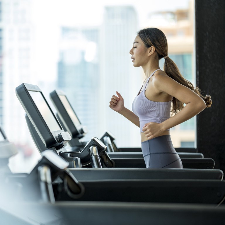 running on treadmill