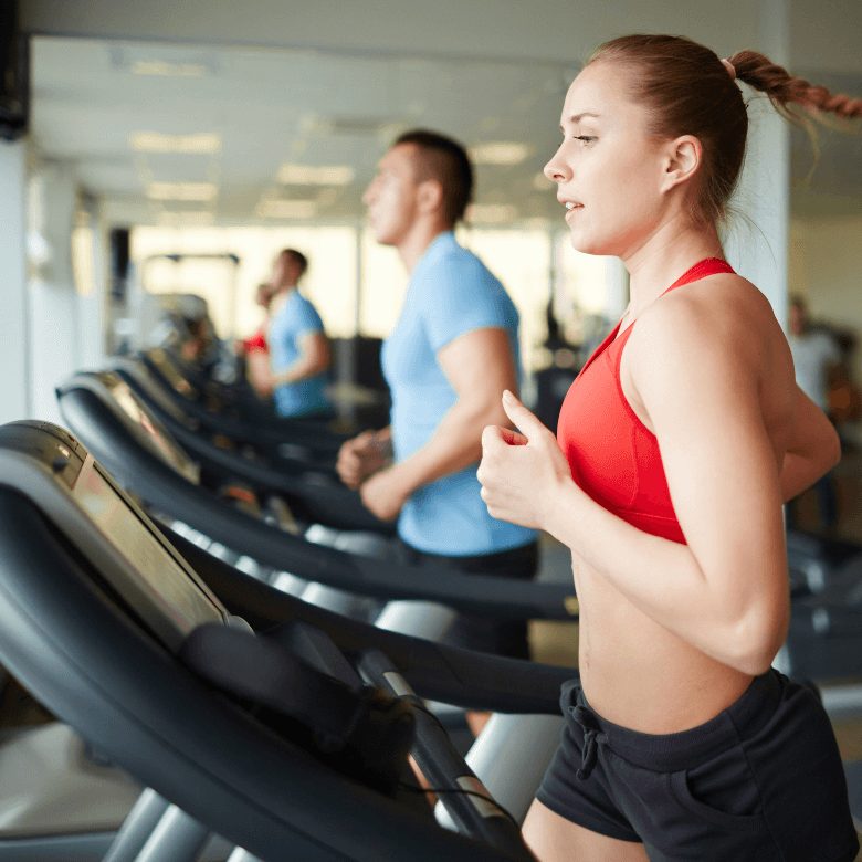 running on treadmill