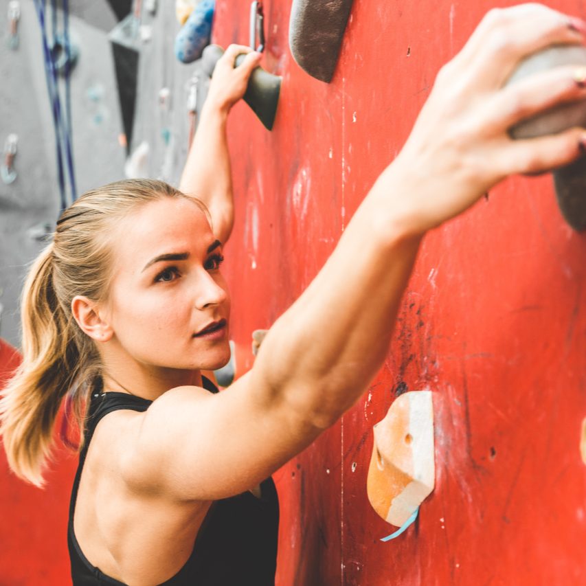 what muscles does rock climbing work