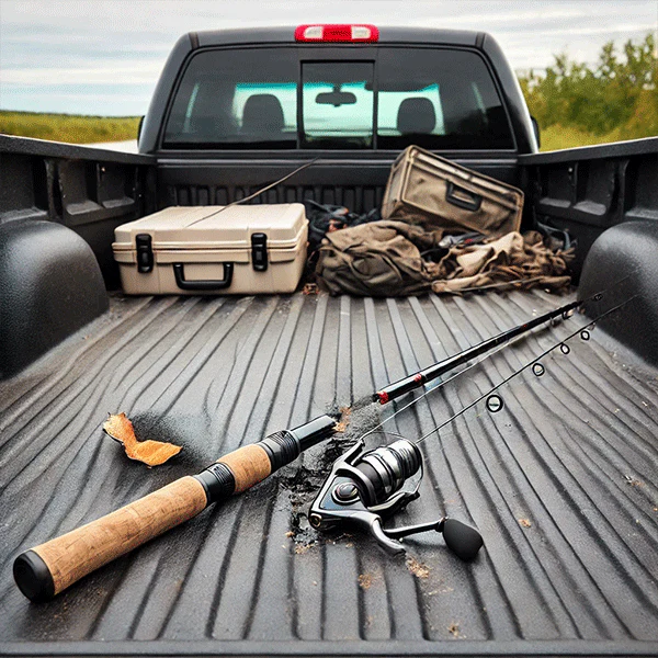 how to transport fishing rods in truck