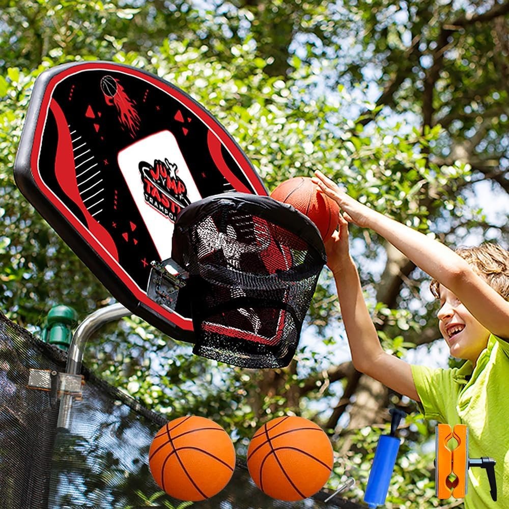 trampoline basketball hoop