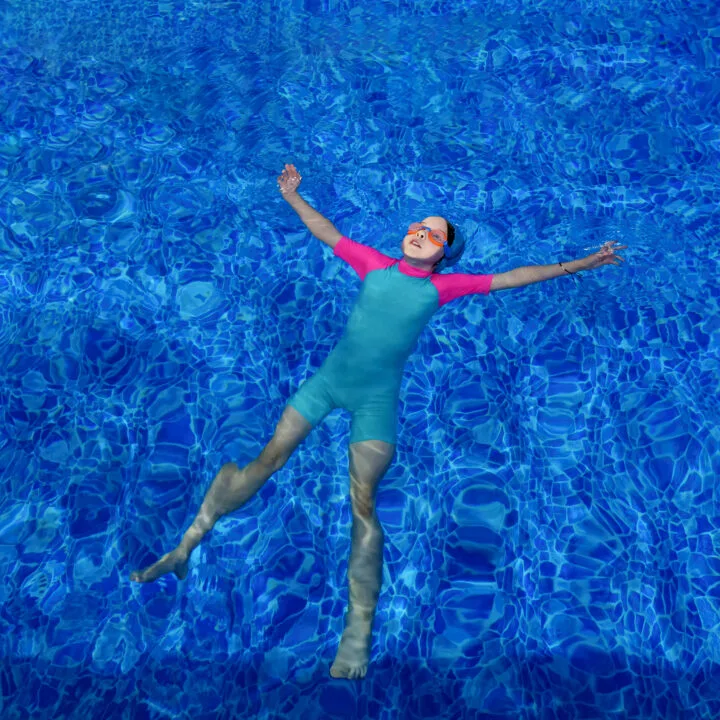 swimming or floating