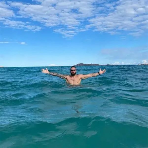 swimming in the ocean