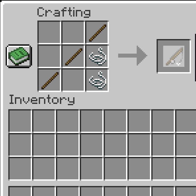 craft a fishing rod in minecraft