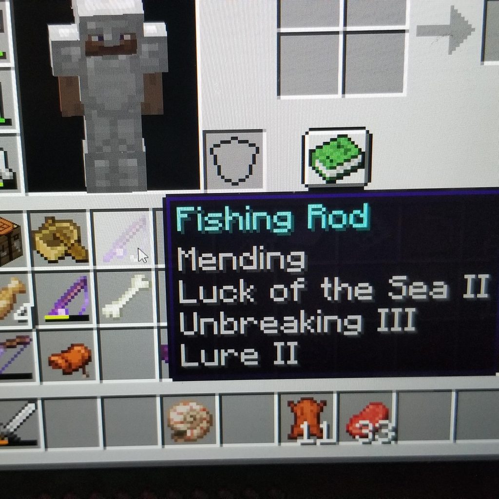 craft a fishing rod in minecraft