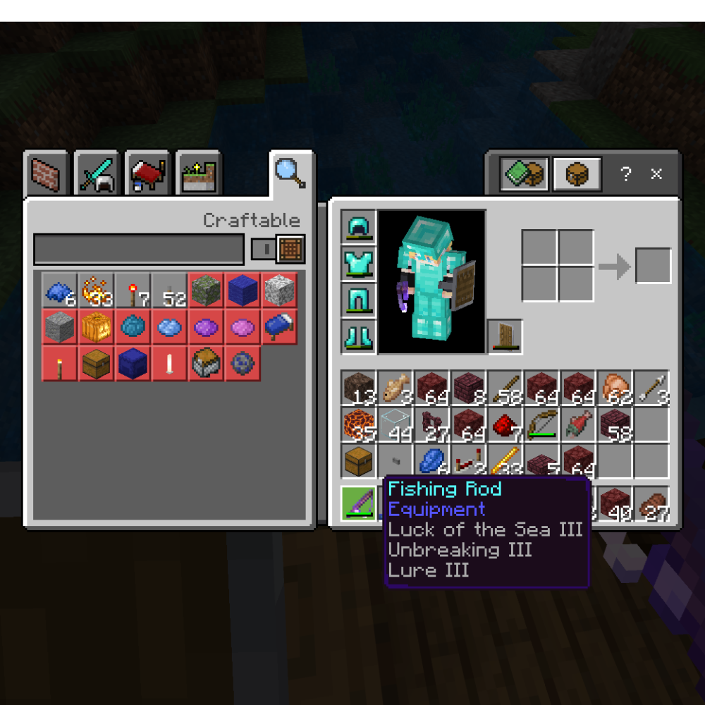 fishing rod enchantments minecraft