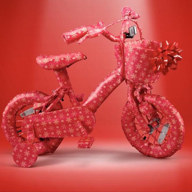 how to wrap a bike for christmas