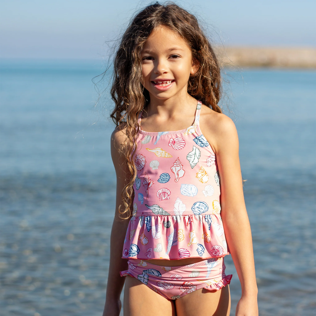 tankini little girl swimming