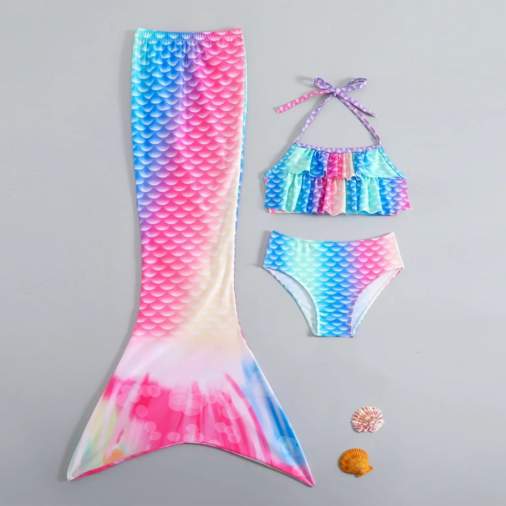 tankini little girl swimming