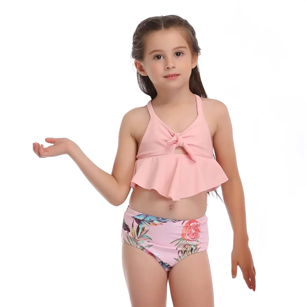 tankini little girl swimming