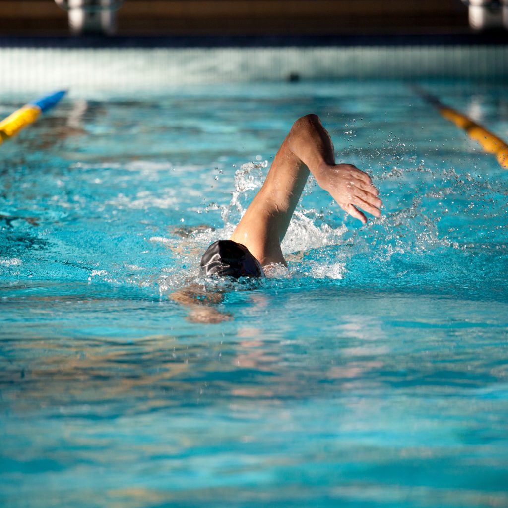 swimming laps
