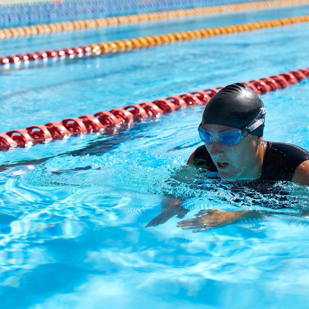 swimming laps