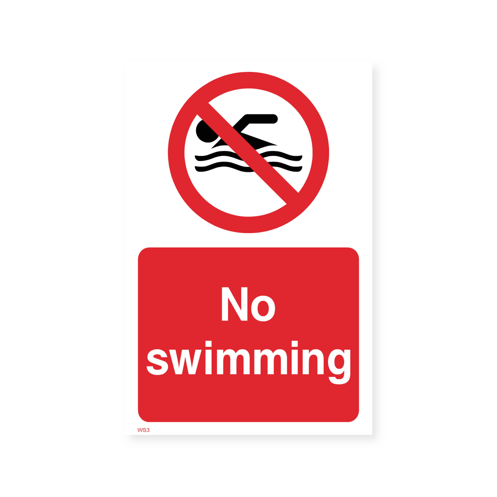 no swimming sign