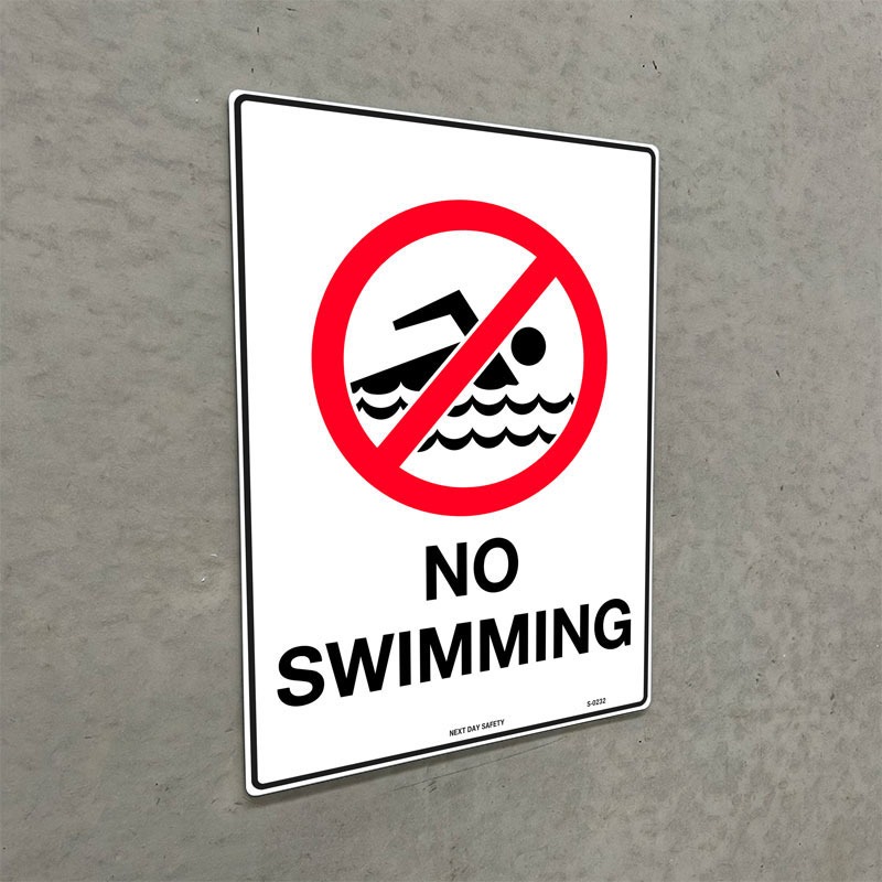 no swimming sign