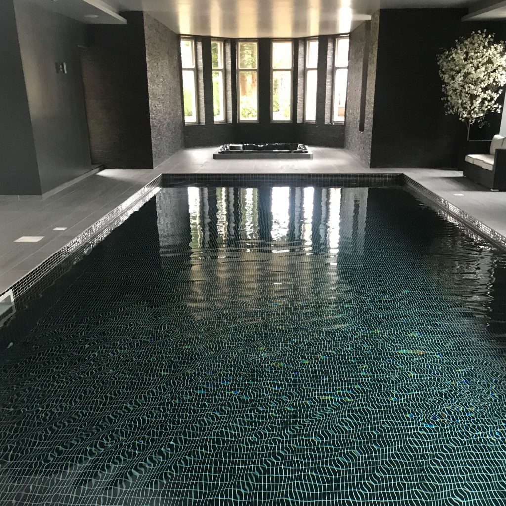 black swimming pool