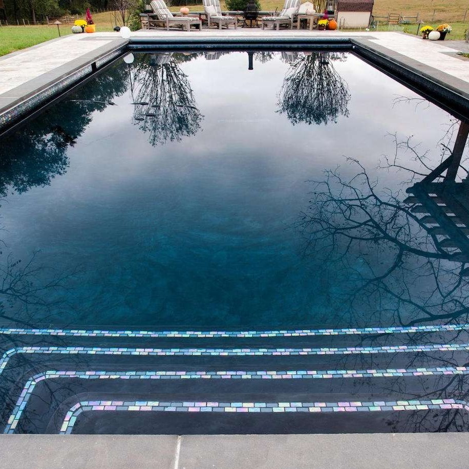 black swimming pool