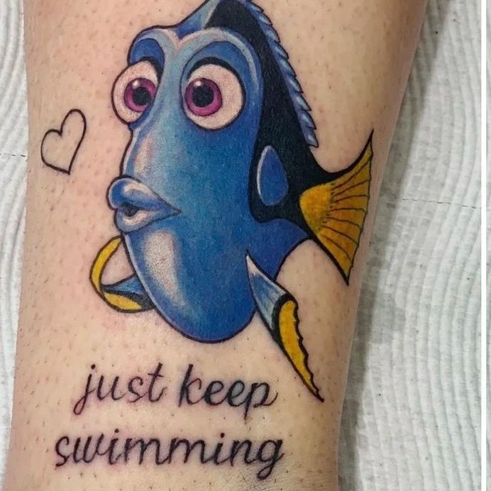 just keep swimming tattoo