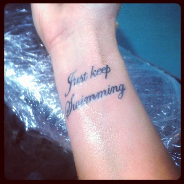 just keep swimming tattoo