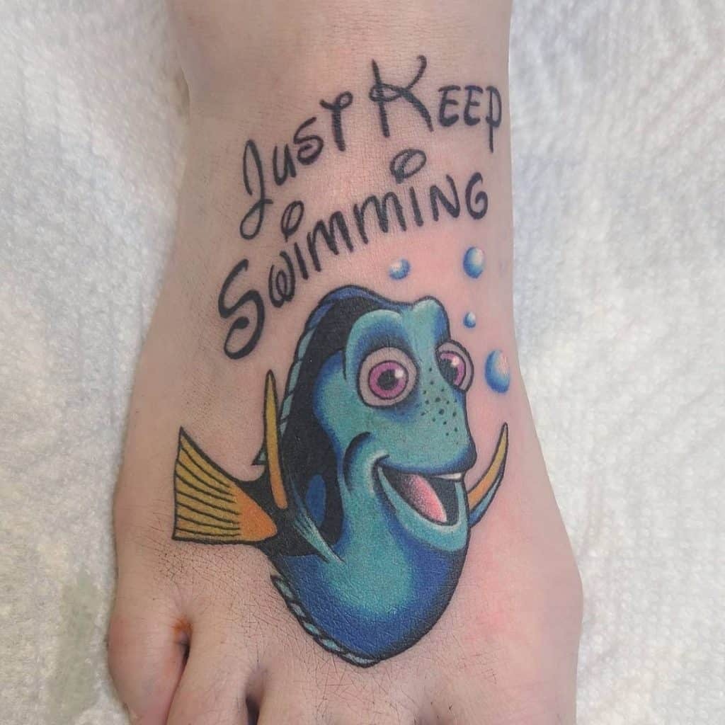 just keep swimming tattoo